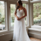 Bold detailed wedding dress with illusion bodice