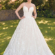 Aline wedding dress with all over lace detail and beaded straps