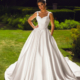 A-line wedding gown, satin with corset detail