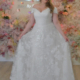 Curve range wedding dress with off the shoulder bardot neckline