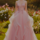 Princess prom dress with layered skirt and jewel bodice