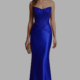 Satin prom dress with basque detailing in Royal Blue