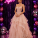 Princess prom dress with layered skirt and beaded bodice